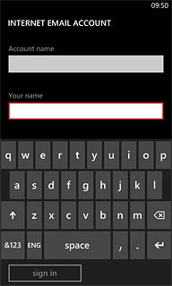 Press the field below Your name and key in the required sender name.