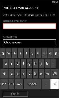 Press the field below Account type.