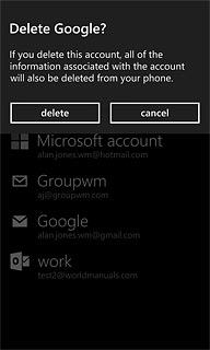 Press delete to confirm.