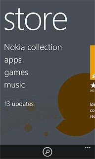 To search for an app:Press the search icon.