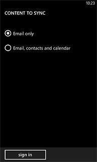 Press sign in.Wait while the email account is activated.