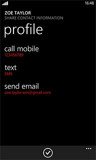 Press the confirm icon.