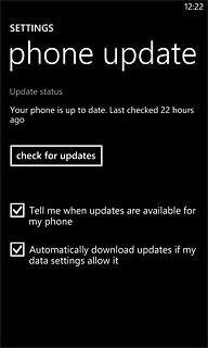 Press check for updates.If a new software version is available, it's displayed.Follow the instructions on the display to update your phone's software.