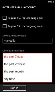 Press the required period or any time.