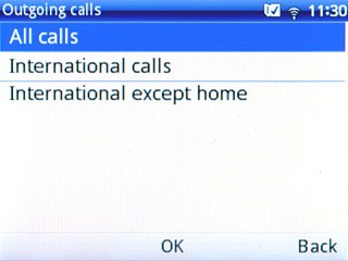 Highlight one of the following options:All calls