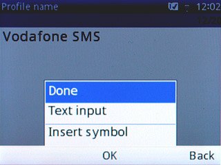 Scroll to Done and press the Navigation key.