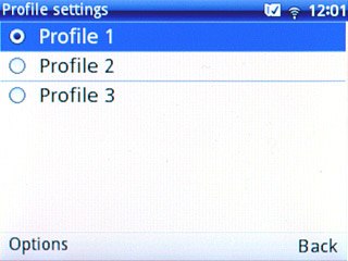 Highlight the first profile and press Options.