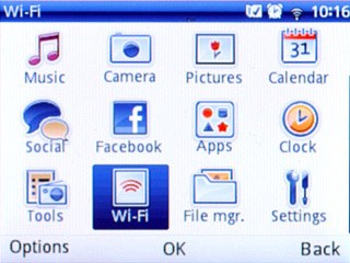 Scroll to Wi-Fi and press the Navigation key.