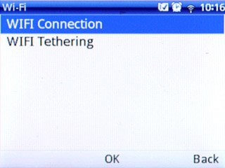 Scroll to WIFI Connection and press the Navigation key.
