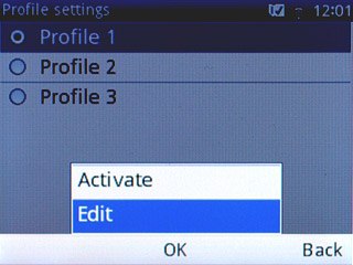 Scroll to Edit and press the Navigation key.Key in Vodafone SMS 