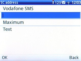 Scroll to SC address and key in +35387699989