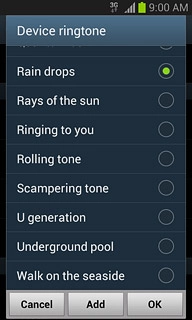 Press the different ring tones to listen to them.