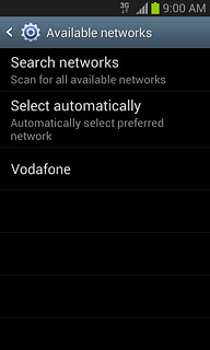 Press the required network.Your display will tell you if you have access to the network you've chosen.