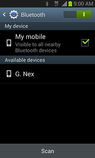Press the required Bluetooth device.
