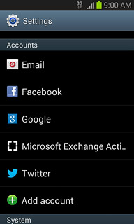 Press Add account.