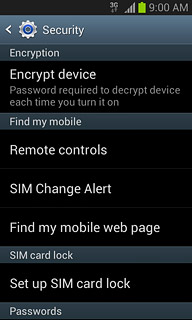 Press Set up SIM card lock.