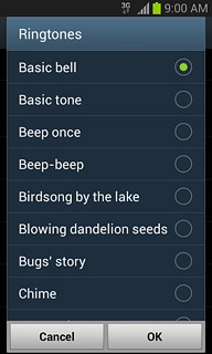 Once you've found a ring tone you like, press OK.