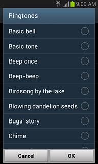 Press the different ring tones to listen to them.