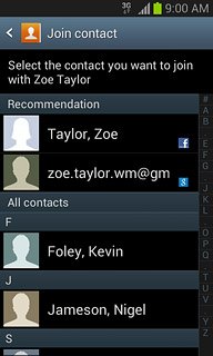 Press the required contact.