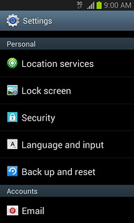 Press Location services.