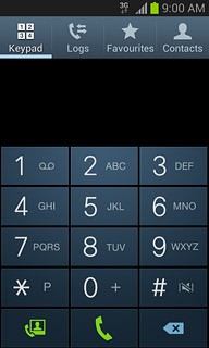 Press the Keypad tab.