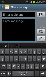 Press ABC to return to text input.