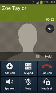 Press End call to end the call and return to standby mode.