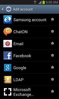 Press the required social network or the required email account.