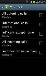 Incoming when roaming
