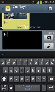 Press the send icon.