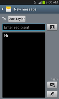 Press the send icon.