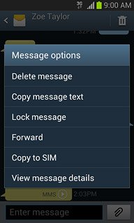 Press Delete message.