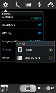 Press Phone or Memory card.