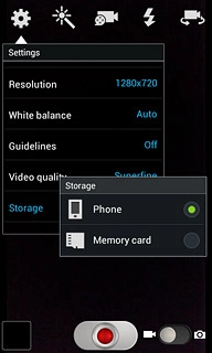 Press Phone or Memory card.