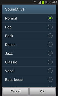 Press the required sound quality.