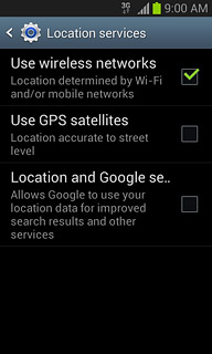 Press Use GPS satellites to turn the function on or off.