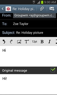 Press the send icon.