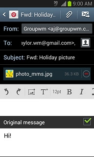 Press the send icon.