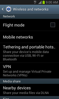 Press Mobile networks.