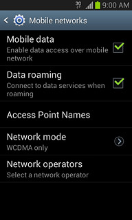 Press Network mode.