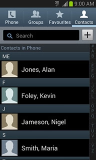 Press the new contact icon.
