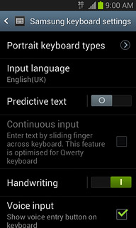 Press Predictive text.