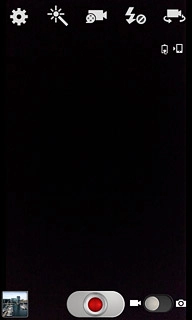 To turn on video light:Press the video light icon.