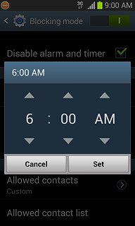 Press arrow up and arrow down next to hours and minutes to set the time.