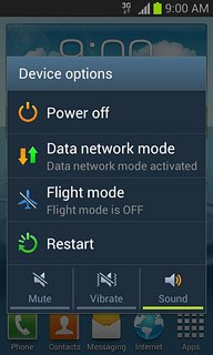 To turn on silent mode:Press Mute.