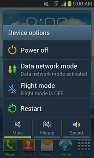 To turn off silent mode:Press Sound.