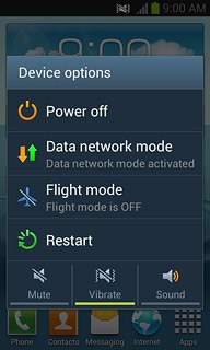 To turn off vibration:Press Sound.