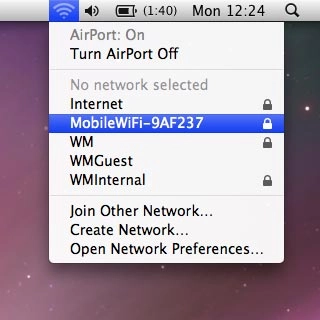 Click the name of your Wi-Fi hotspot.