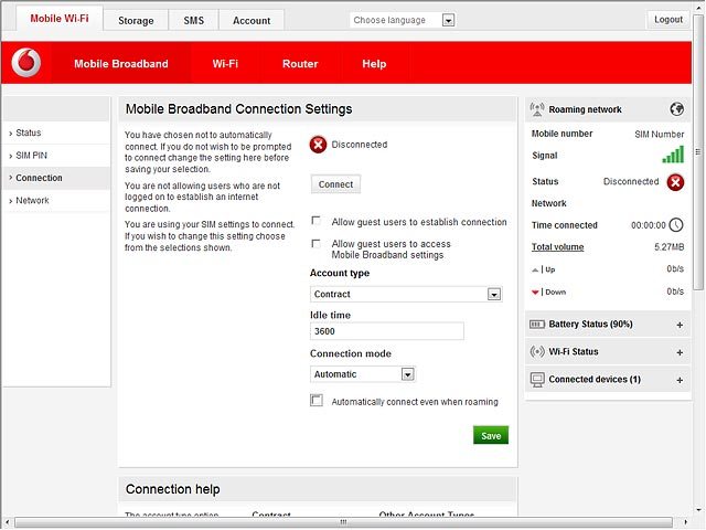 Click the box next to Automatically connect even when roaming to turn automatic connection when roaming on or off.