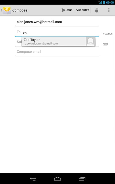 Key in the first letters of the required contact.Matching contacts are displayed.Press the required contact.Repeat the procedure to add more recipients.